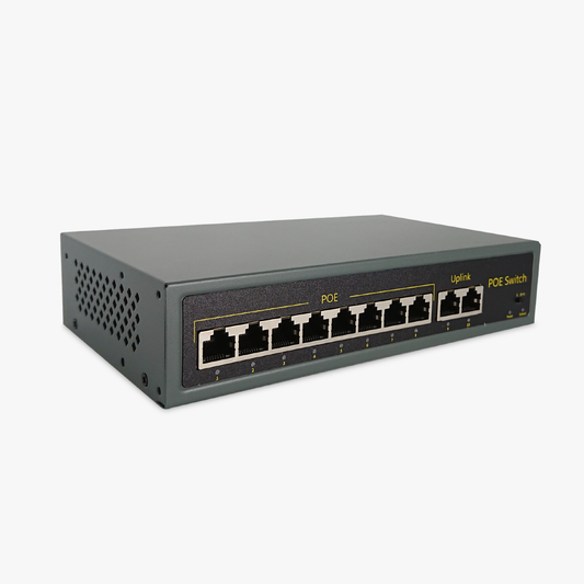 PoE Switch Enterprise Networking 8Port + 2 Uplink POE-8808P