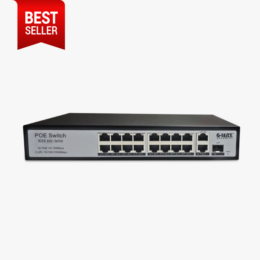PoE Switch Enterprise Networking 16Port + 2 Uplink POE-8816P