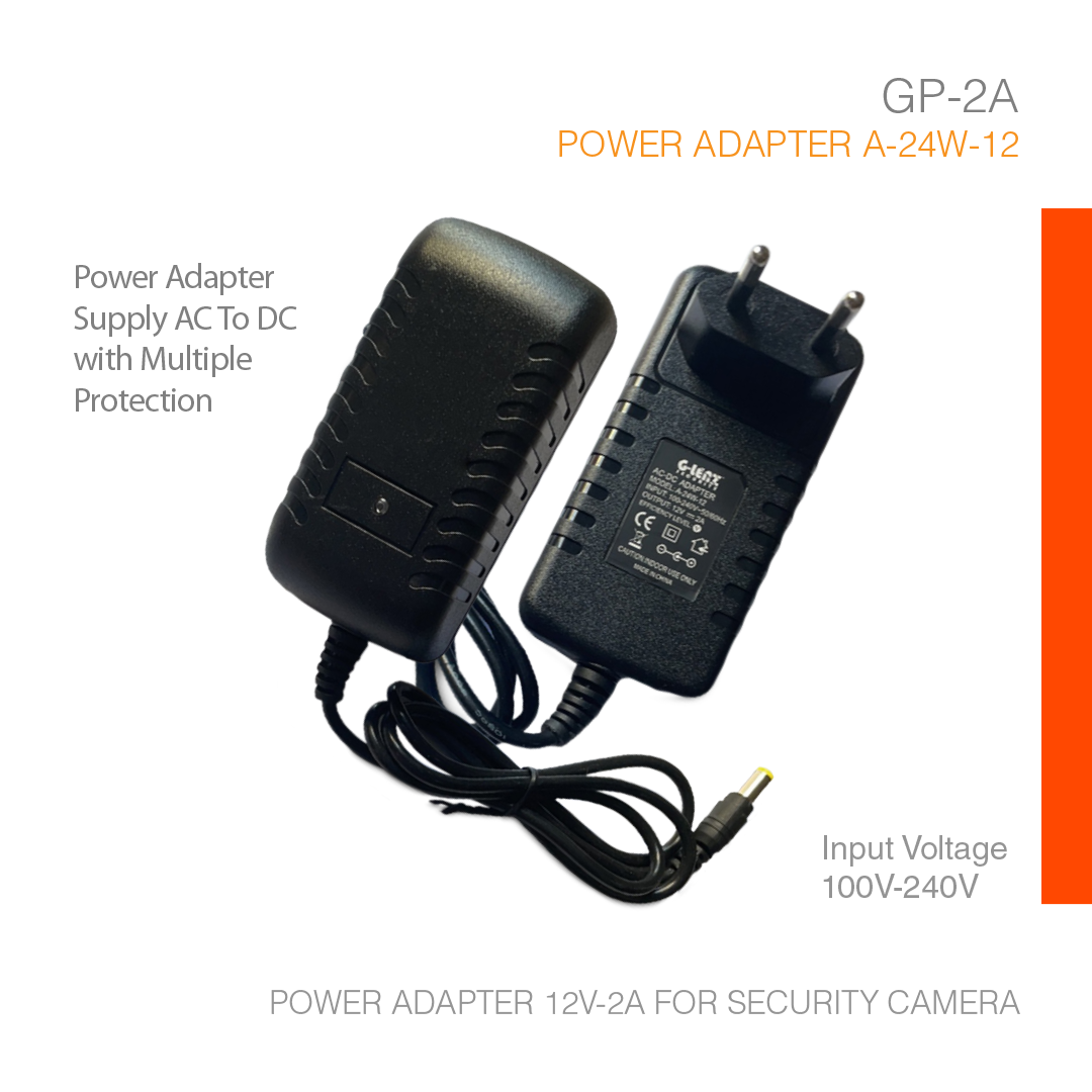 Power Adapter 12V-2A for Security Camera GP-02A