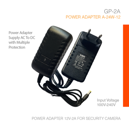 Power Adapter 12V-2A for Security Camera GP-02A