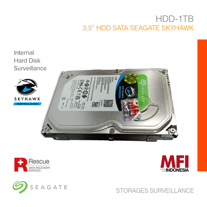 Storages Surveillance 3.5" HDD SATA Seagate Skyhawk MFI 1TB HDD-1TB