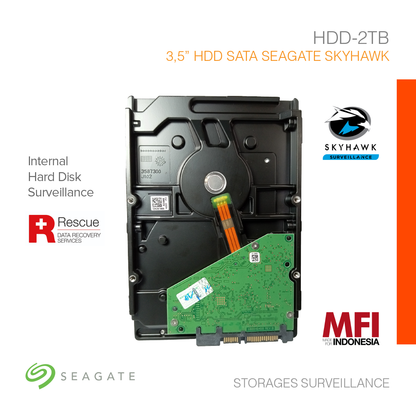 Storages Surveillance 3.5" HDD SATA Seagate Skyhawk MFI 2TB HDD-2TB