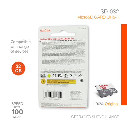 Storages Surveillance Micro SD Card 32GB SD-032