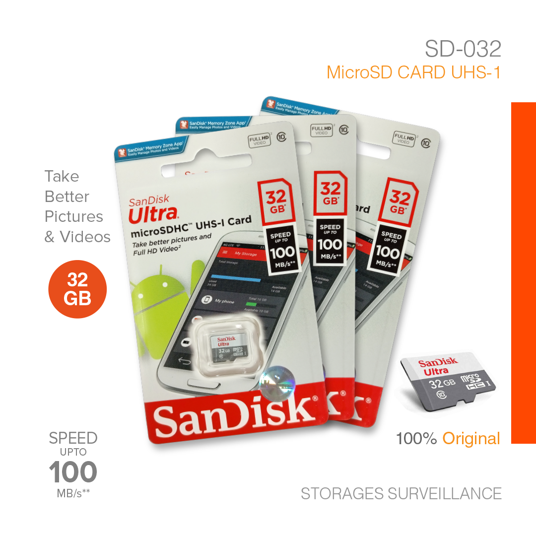 Storages Surveillance Micro SD Card 32GB SD-032