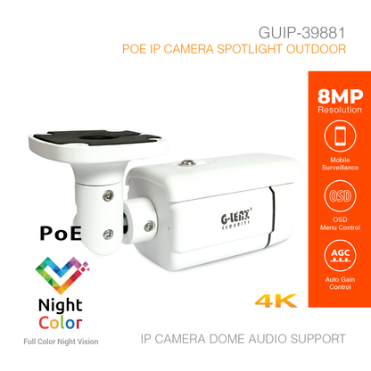 IP Camera Outdoor 8MP Color Night Vision GUIP-39881