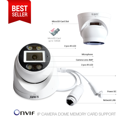 IP Camera Indoor Color Night Color Vision 4MP Memory Card GUIP-39940