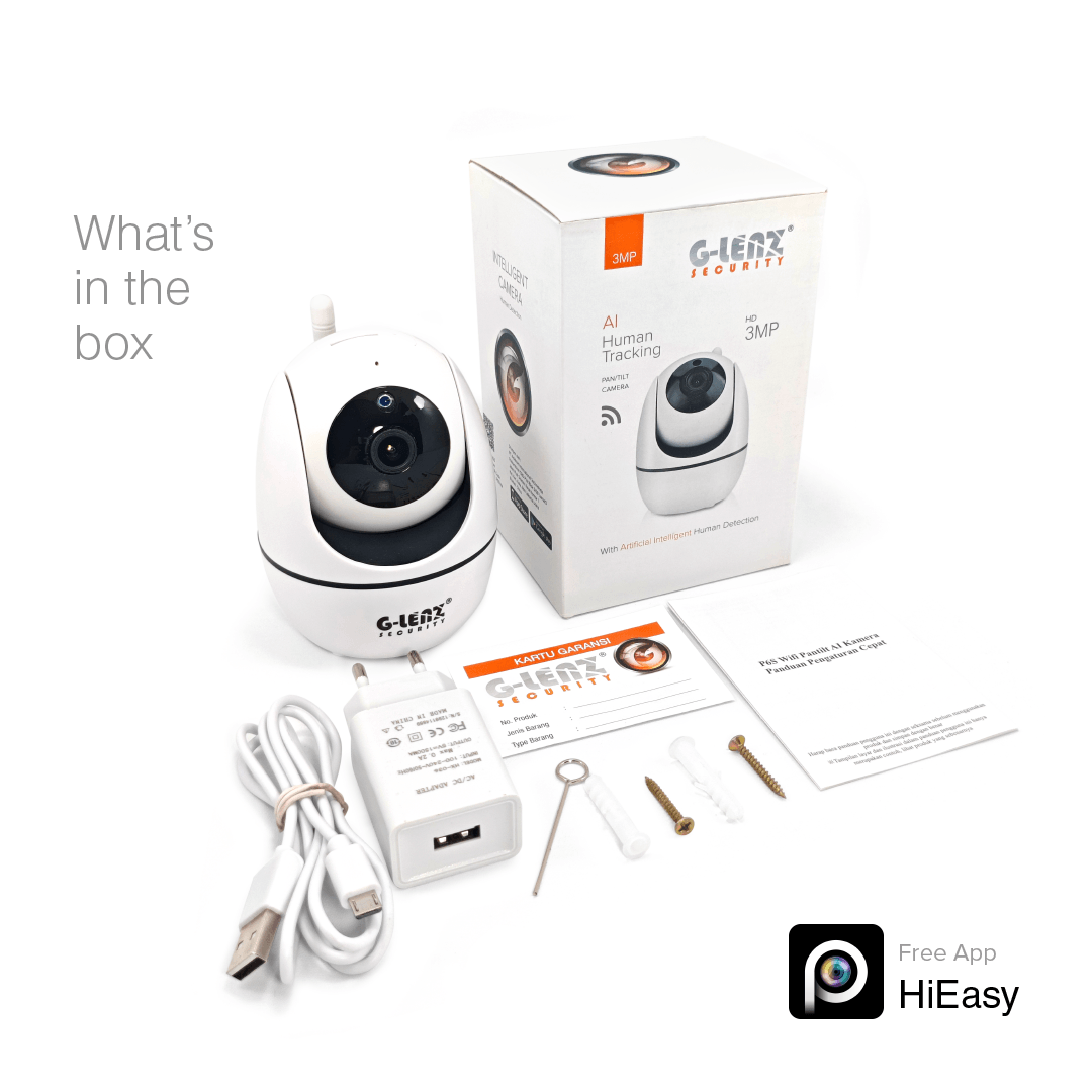 Wi-Fi Smart Security Camera Pan/Tilt 3MP A.I Human Tracking GWIP-2000