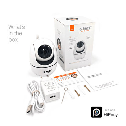 Wi-Fi Smart Security Camera Pan/Tilt 3MP A.I Human Tracking GWIP-2000