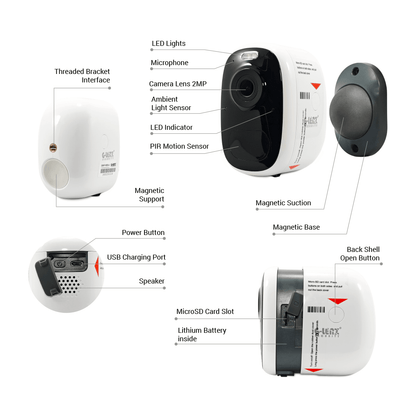 Wi-Fi Smart Security Camera Battery Powered 4MP GWIP-9000-4