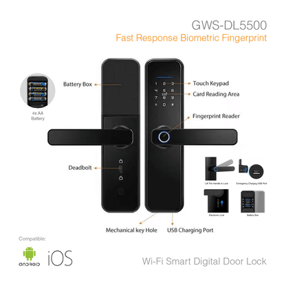 Smart Digital Door Lock Biometric Fingerprint GWS-DL5500