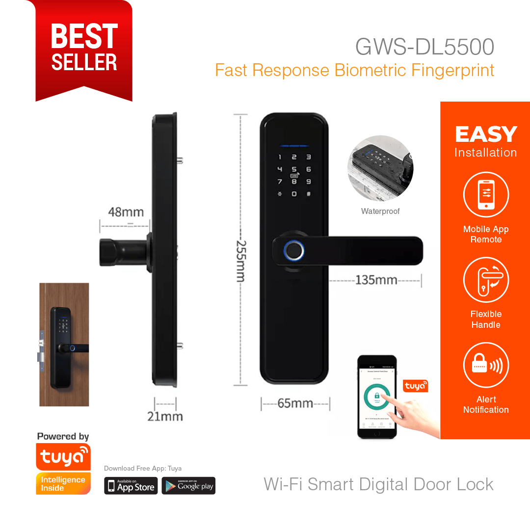 Smart Digital Door Lock Biometric Fingerprint GWS-DL5500