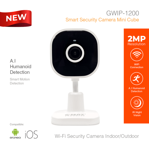 WIFI Smart Security Camera Indoor Mini Cube 2MP GWIP-1200 – GLENZ SECURITY
