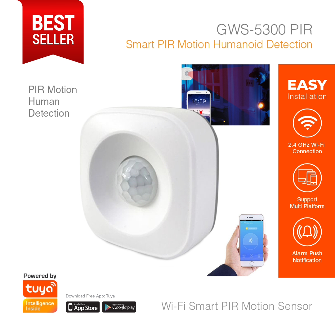 Smart Sensor PIR Motion Humanoid Detection GWS-5300PIR