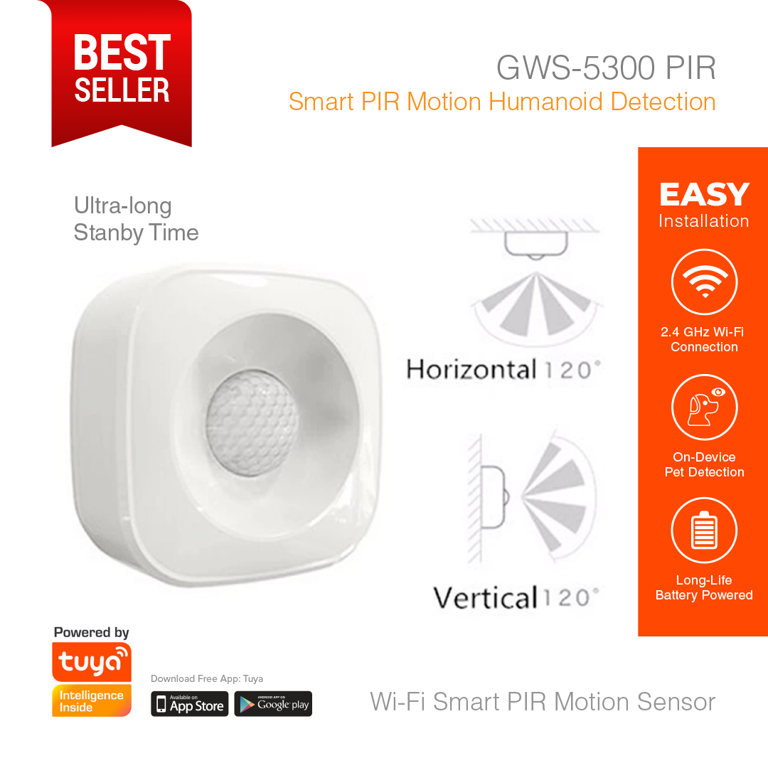Smart Sensor PIR Motion Humanoid Detection GWS-5300PIR