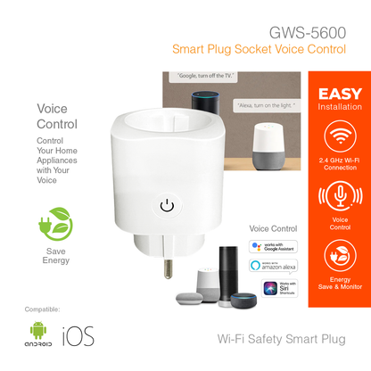 Smart Plug Socket Voice Control GWS-5600