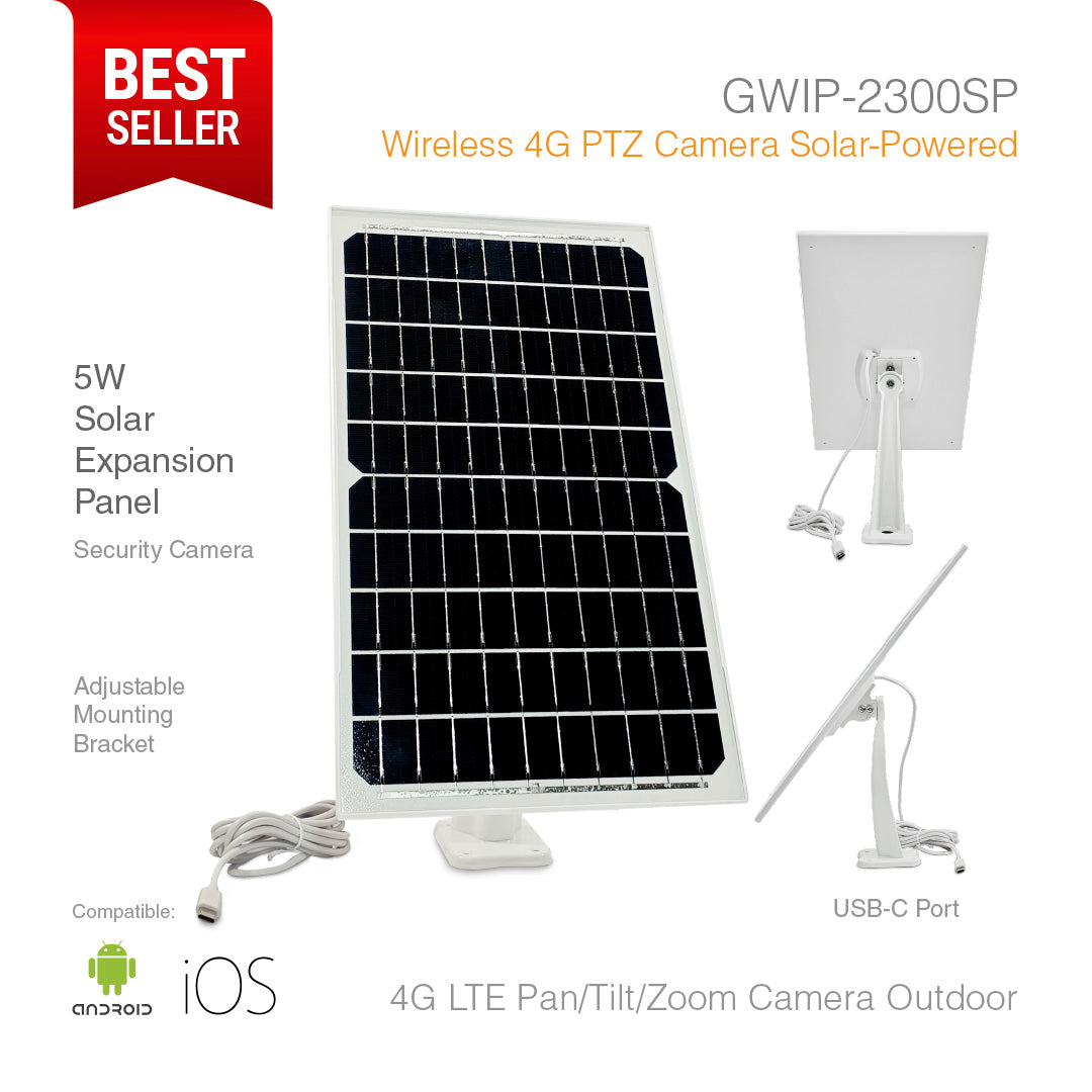 4GLTE Smart Security Camera PTZ 4MP Solar Powered GWIP-2300SP NEW